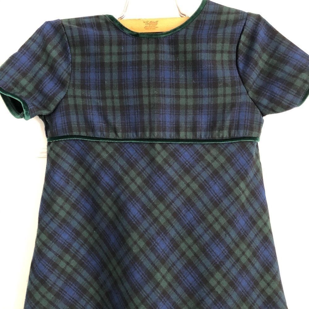 LITTLE BITTY tartan holiday dress